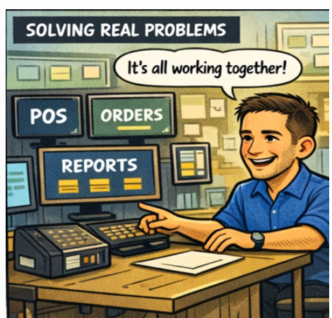 QJumper POS, orders, and reporting all working together in one system